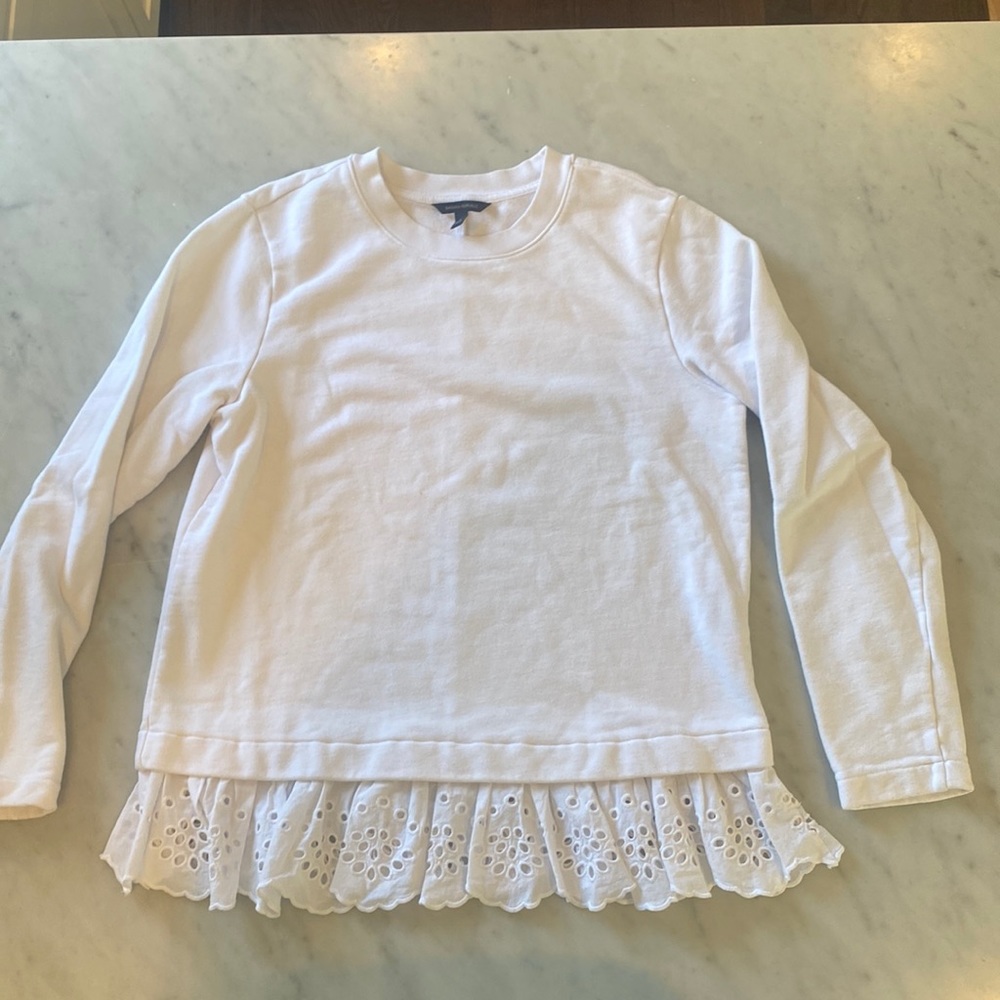 Banana Republic White Sweatshirt